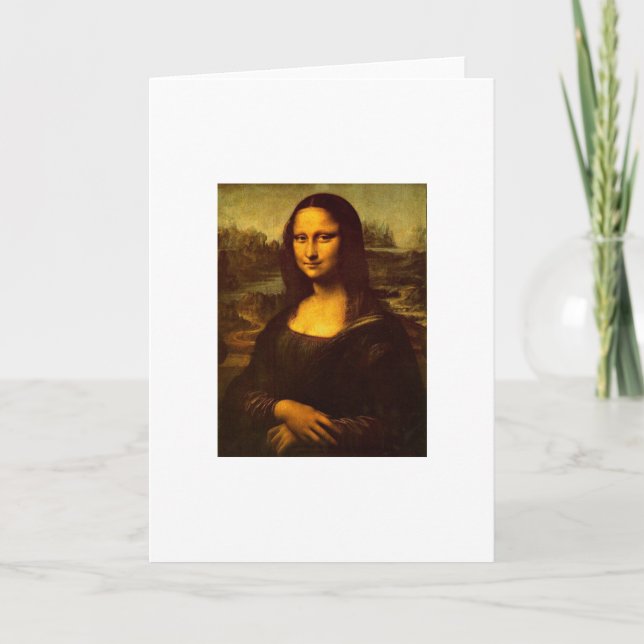 Tarjeta de felicitación de Mona Lisa de DaVinci (Anverso)