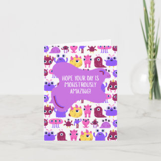 Tarjeta de felicitación de monstruo