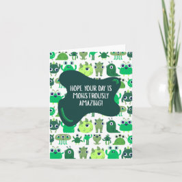 Tarjeta de felicitación de monstruo