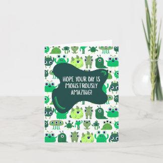 Tarjeta de felicitación de monstruo
