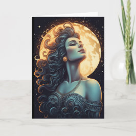 Tarjeta de felicitación de Moon Goddess