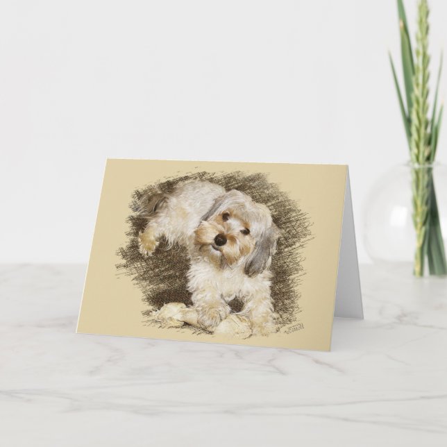 Tarjeta de felicitación de Morkie (Anverso)