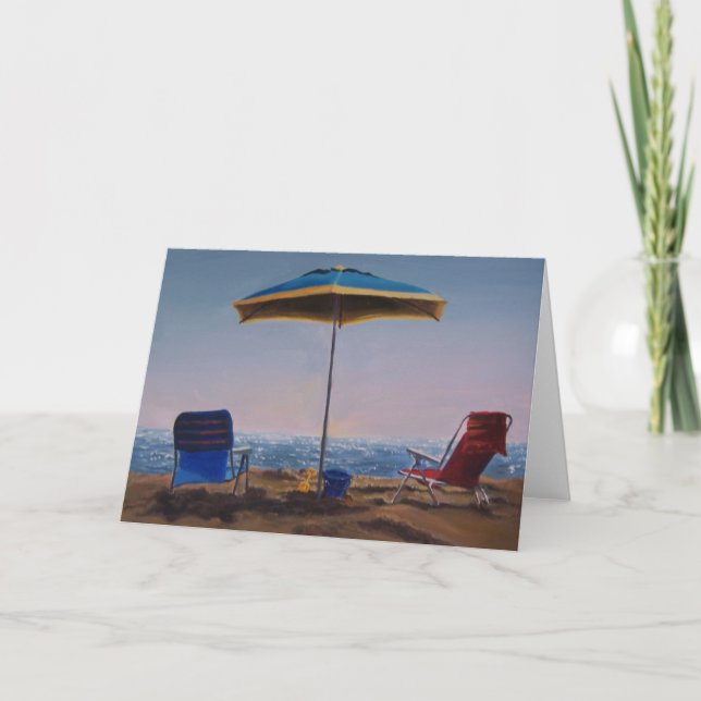 Tarjeta de felicitación de Morning Beach (Anverso)