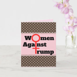 Tarjeta de felicitación de mujeres contra Trump