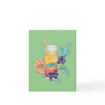 Tarjeta de felicitación de Naranja Cassis
