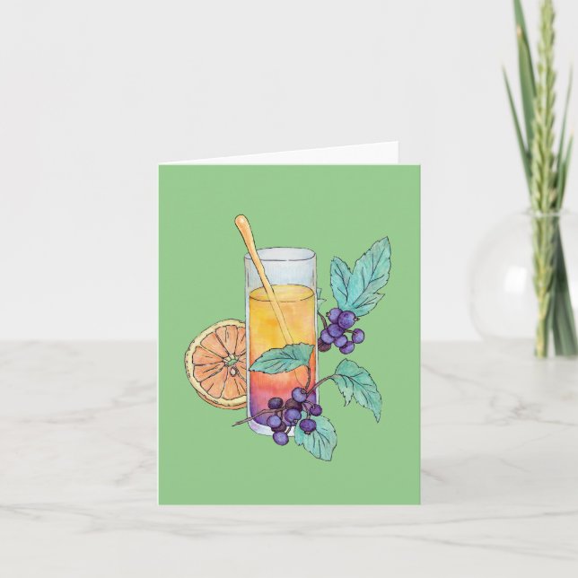 Tarjeta de felicitación de Naranja Cassis (Anverso)