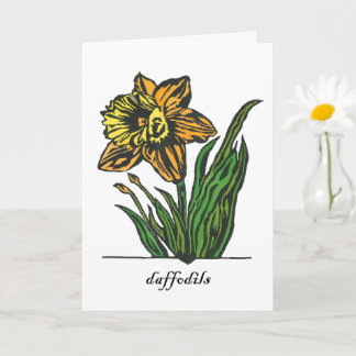 Tarjeta de felicitación de narciso