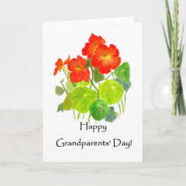 Tarjeta de felicitación de Nasturtium por el Día d