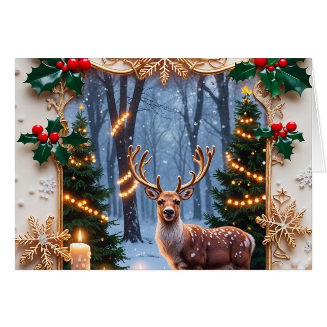 Tarjeta de felicitación de Navidad alegre (Anverso (Horizontal))