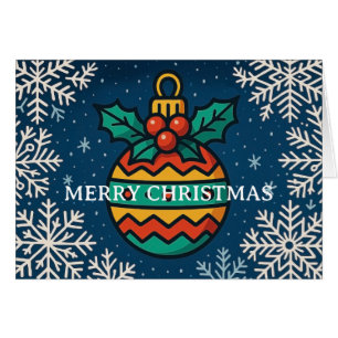 Tarjeta de felicitación de Navidad alegre