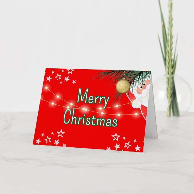 tarjeta de felicitación de Navidad alegre (Anverso)
