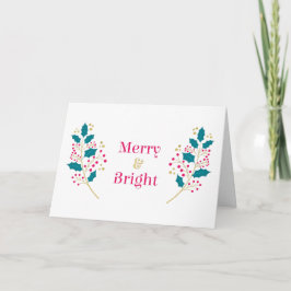 Tarjeta de Felicitación de Navidad Alegre y Brilla