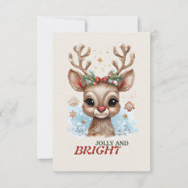 Tarjeta de Felicitación de Navidad Alegre y Brilla