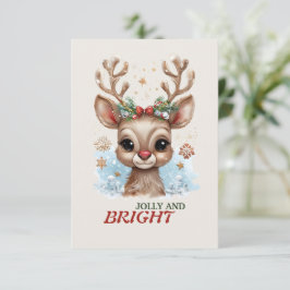 Tarjeta de Felicitación de Navidad Alegre y Brilla