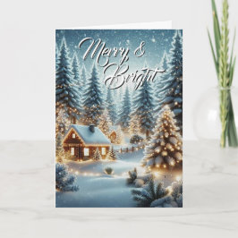 Tarjeta de Felicitación de Navidad Alegre y Brilla