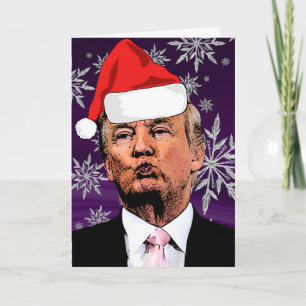 TARJETA DE FELICITACIÓN DE NAVIDAD BESOS DE TRUMP
