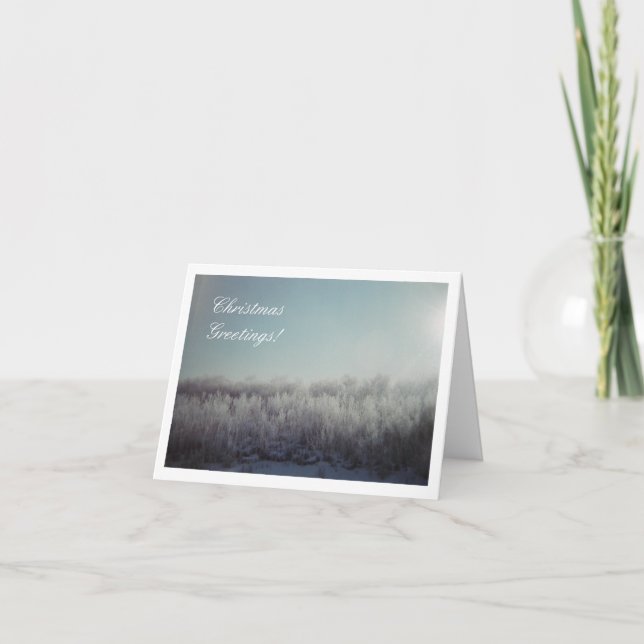 Tarjeta de Felicitación de Navidad Blanca (Anverso)