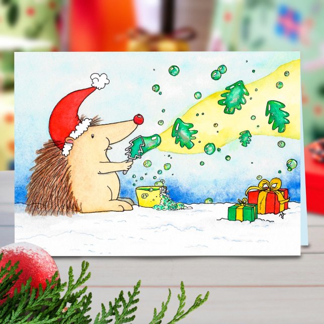 Tarjeta de felicitación de Navidad Burbujas de N.  (Subido por el creador)