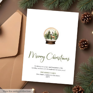 Tarjeta de Felicitación de Navidad con Acuarela Ne