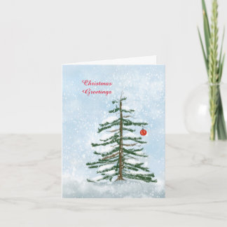Tarjeta de Felicitación de Navidad con Árbol