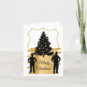 Tarjeta de Felicitación de Navidad con Árbol y Ins