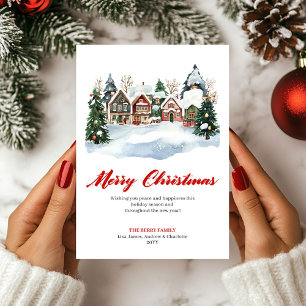 Tarjeta de Felicitación de Navidad con Escena Fest