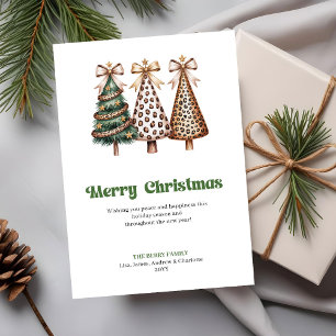 Tarjeta de felicitación de Navidad con estampado d