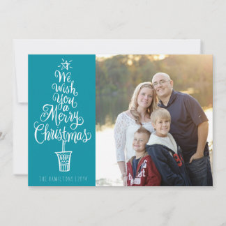 Tarjeta de Felicitación de Navidad con Foto de Árb