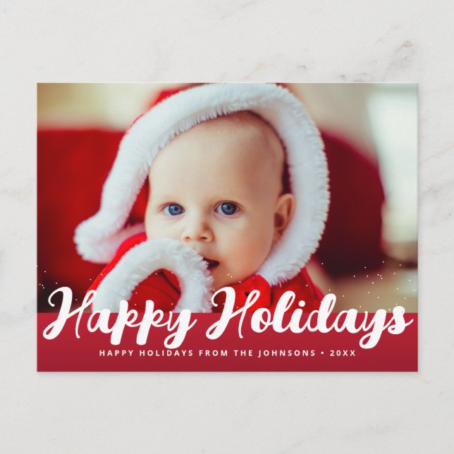 tarjeta de felicitación de Navidad con foto de fel (Anverso)