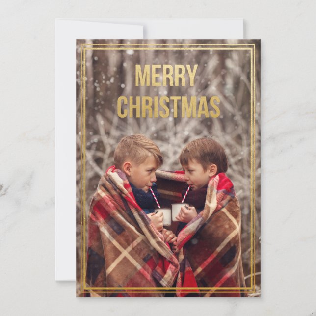 Tarjeta de Felicitación de Navidad con Foto de Vac (Anverso)
