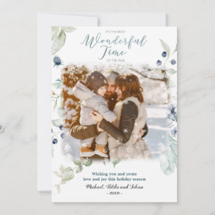 Tarjeta de Felicitación de Navidad con Foto en Acu