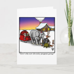 Tarjeta de Felicitación de Navidad con Humor Diver