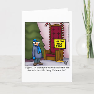 Tarjeta de Felicitación de Navidad con Humor Diver