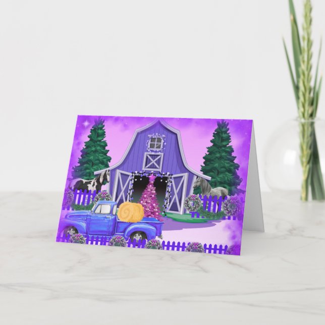 Tarjeta de Felicitación de Navidad Country (Anverso)