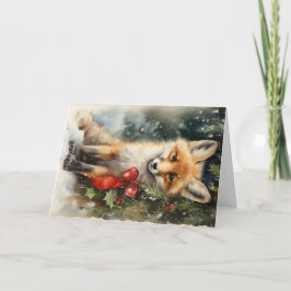 Tarjeta de Felicitación de Navidad de Animales del