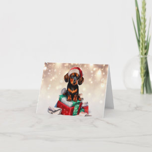 Tarjeta de Felicitación de Navidad de Cachorro Dac