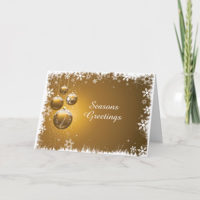 Tarjeta de Felicitación de Navidad de Copo de Niev (Anverso)