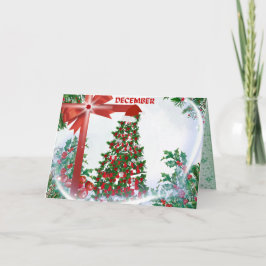 Tarjeta de Felicitación de Navidad de Diciembre