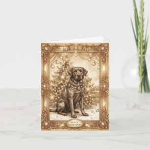 Tarjeta de Felicitación de Navidad de Labrador Ret