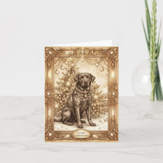 Tarjeta de Felicitación de Navidad de Labrador Ret