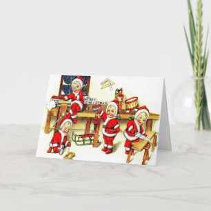tarjeta de felicitación de navidad de niños divert
