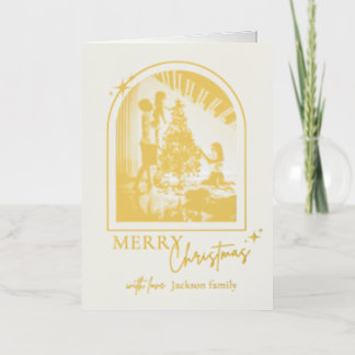 Tarjeta de Felicitación de Navidad de Papel de Alu