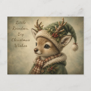 Tarjeta de Felicitación de Navidad de Reno Inverna