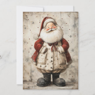 Tarjeta de Felicitación de Navidad de Santa Clásic