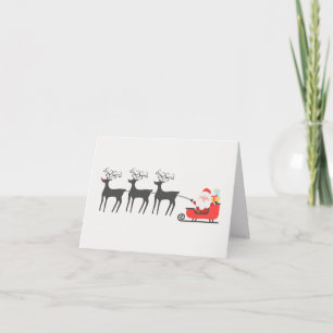Tarjeta de Felicitación de Navidad de Santa y su T