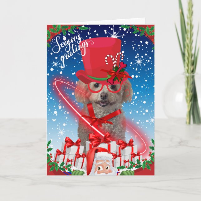 Tarjeta de Felicitación de Navidad de Temporada Ca (Anverso)