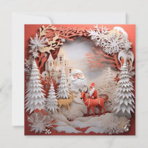 Tarjeta de felicitación de Navidad decorada con dí