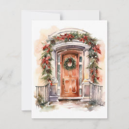 Tarjeta de felicitación de Navidad decorada con dí