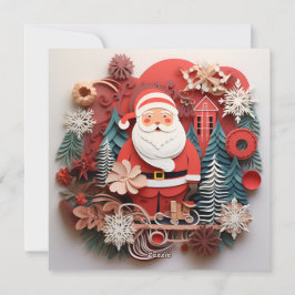 Tarjeta de felicitación de Navidad decorada con mo