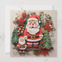 Tarjeta de felicitación de Navidad decorada con te